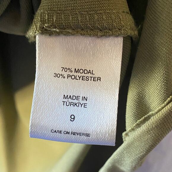 New York & Company Olive V-neck Shirt - Picture 4 of 6